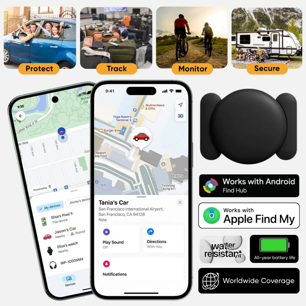 theTrackables™ Anti-Theft Car, Bicycle, RV, Trailer, Keys, Bags & More Tracker