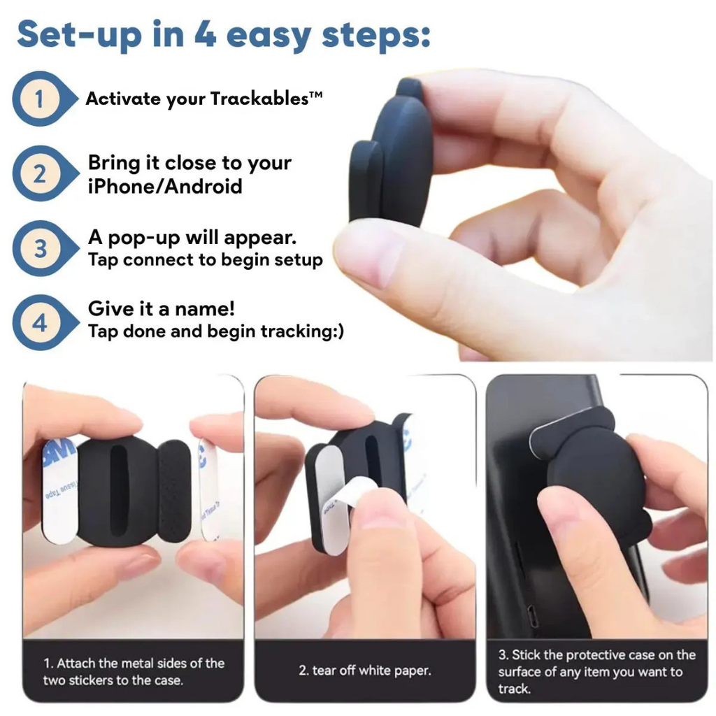 theTrackables™ Anti-Theft Car, Bicycle, RV, Trailer, Keys, Bags & More Tracker